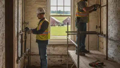 Lancaster, PA plumber repairing a residential pipe for plumbing service