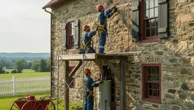 Lancaster, PA plumbing repair technician fixing a residential leak for a local plumbing service
