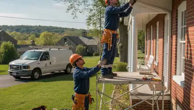 Lancaster, PA plumber repairing a residential pipe leak for plumbing service