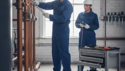 Lancaster, PA plumber repairing a home pipe for fast plumbing repair service