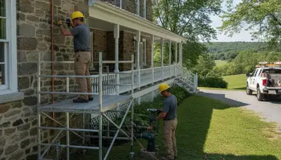 Lancaster, PA plumber repairing a residential pipe leak for plumbing service call