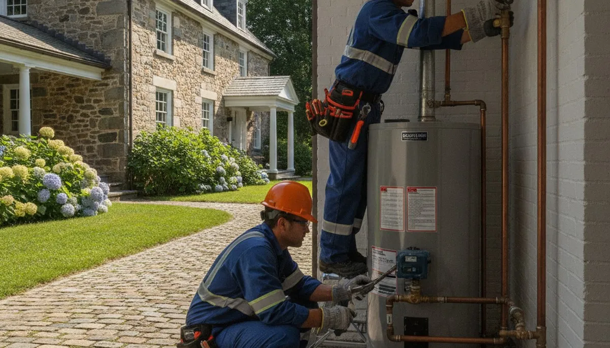 Lancaster, PA plumber repairing a plumbing fixture for residential service