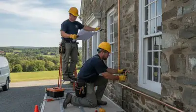 Plumber repairing a leak in Lancaster, PA for residential plumbing service