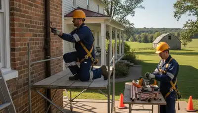 Lancaster, PA plumber repairing a residential pipe for plumbing service needs