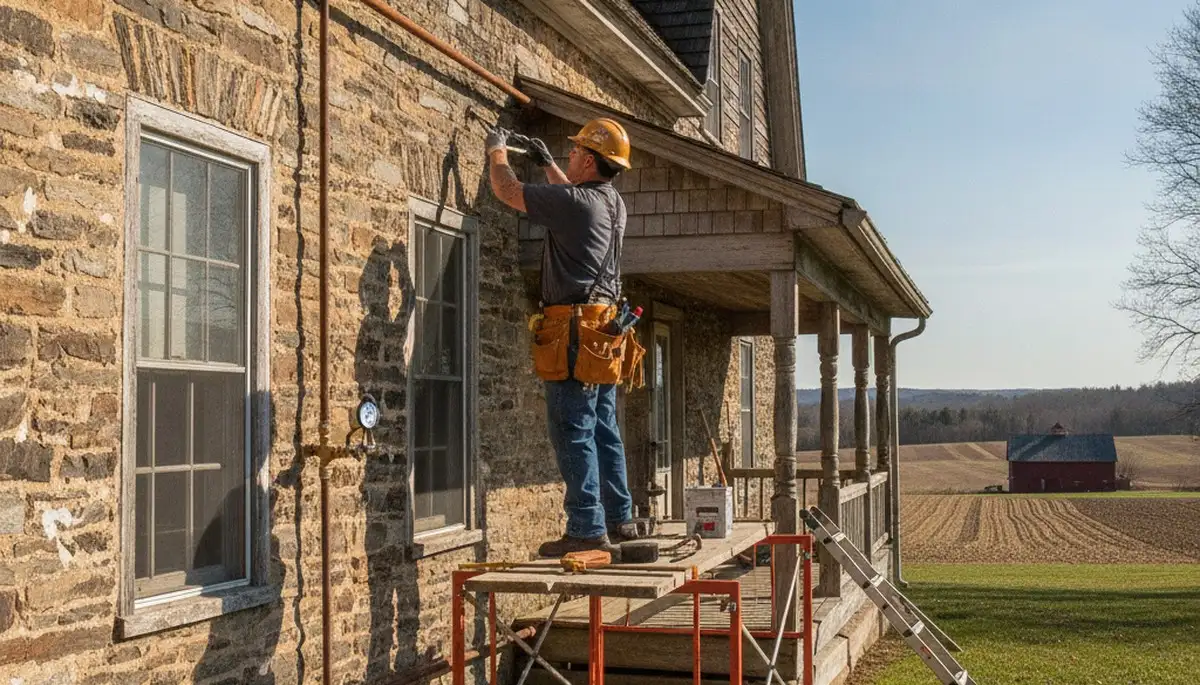Lancaster, PA plumber repairing a residential pipe for reliable plumbing service