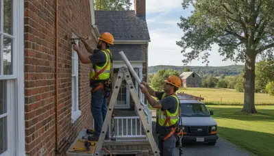 Lancaster, PA plumber repairing a residential plumbing fixture for prompt leak repair