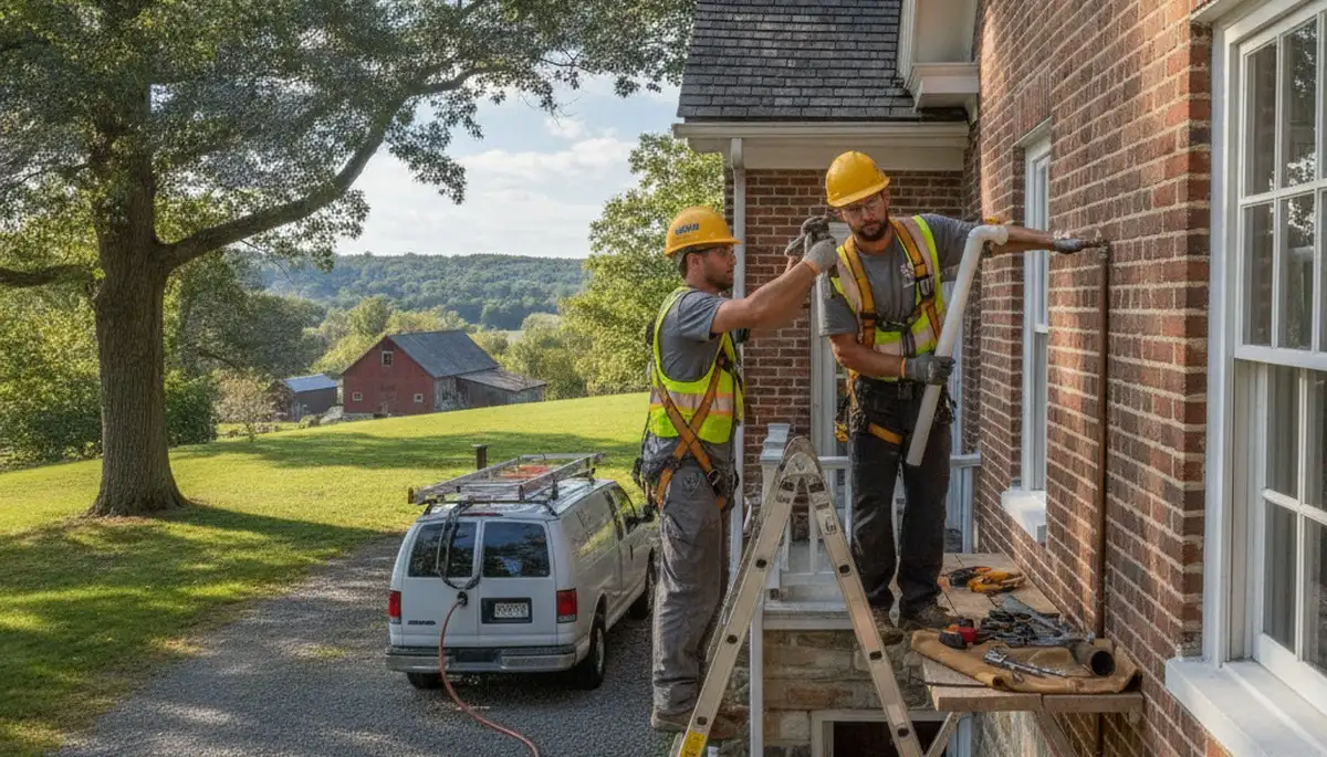 Lancaster, PA plumber repairing a leak for a residential plumbing service call
