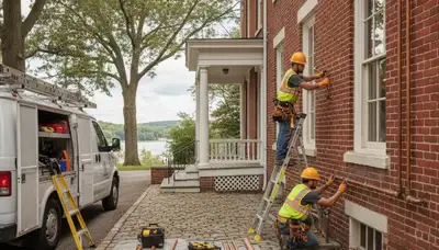 Lancaster, PA plumber repairing a residential pipe for plumbing service