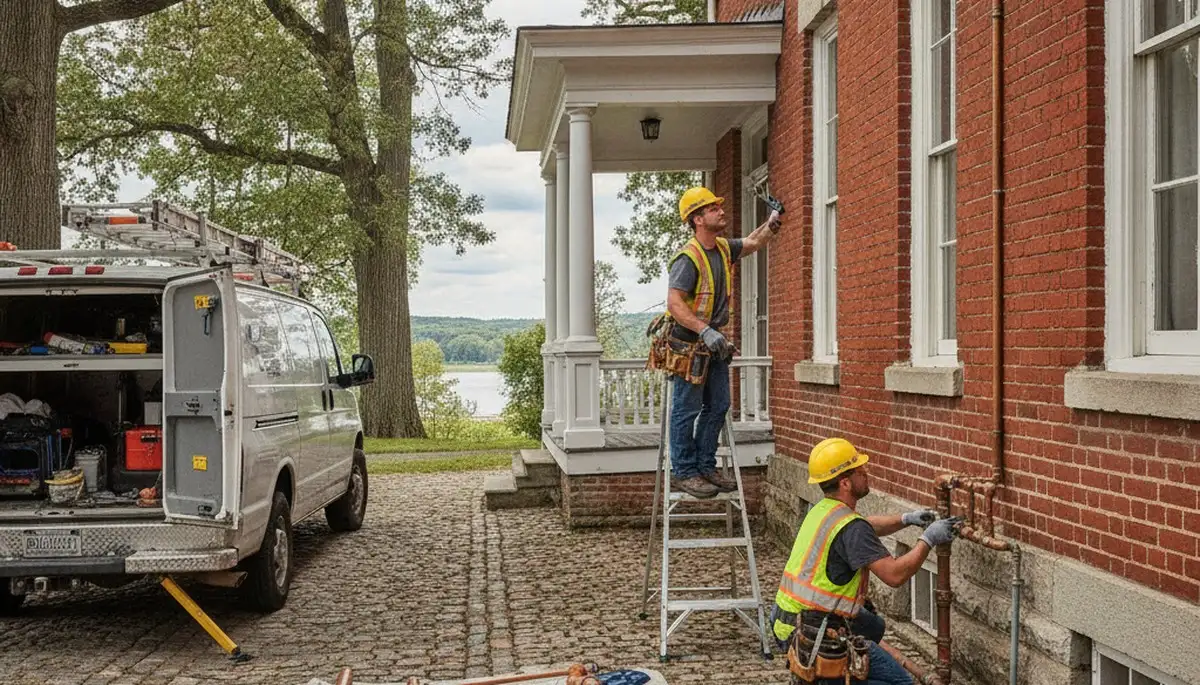 Lancaster, PA plumber repairing a residential plumbing issue for local plumbing repair service