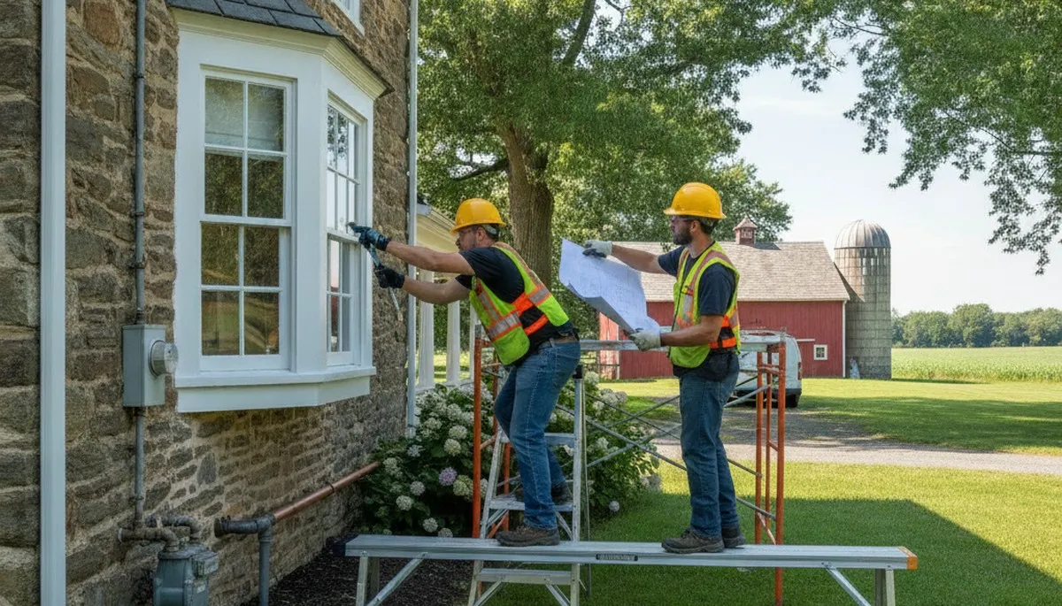 Lancaster PA plumber repairing a pipe for a local plumbing repair service