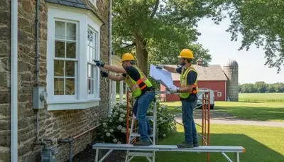 Lancaster PA plumber repairing a pipe for a local plumbing repair service