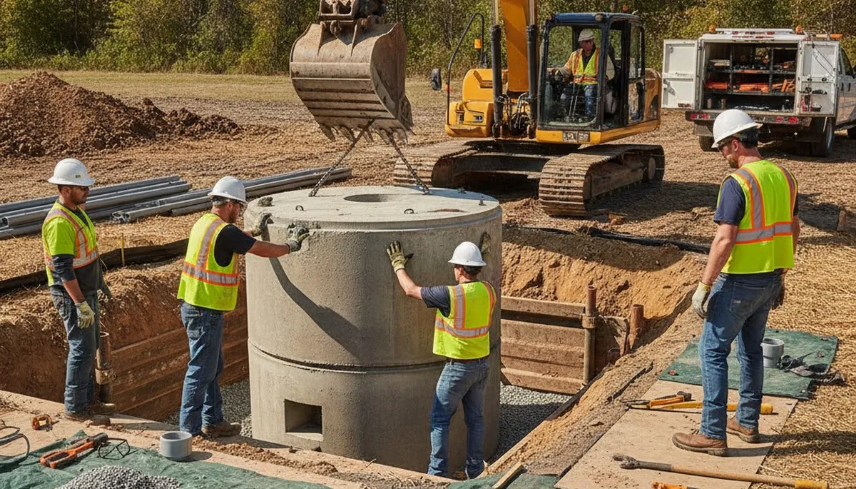 Septic tank installation in Lancaster, PA for a Lancaster home by On Call Plumbers