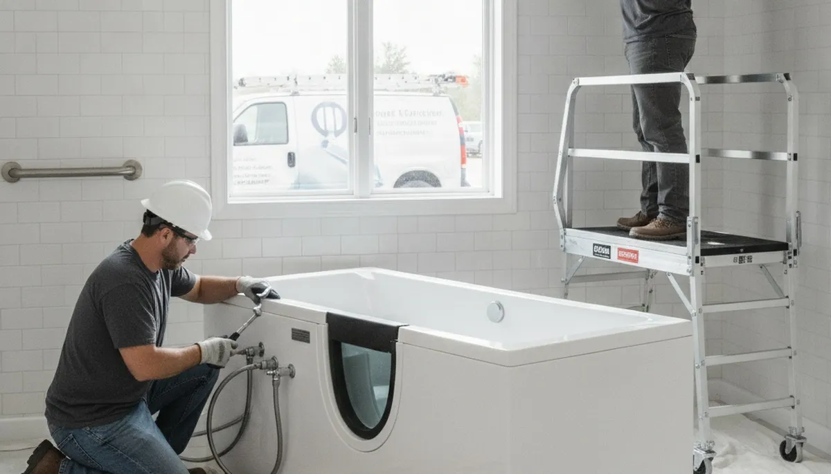Walk-in tub installation for Lancaster, PA homeowners by On Call Plumbers