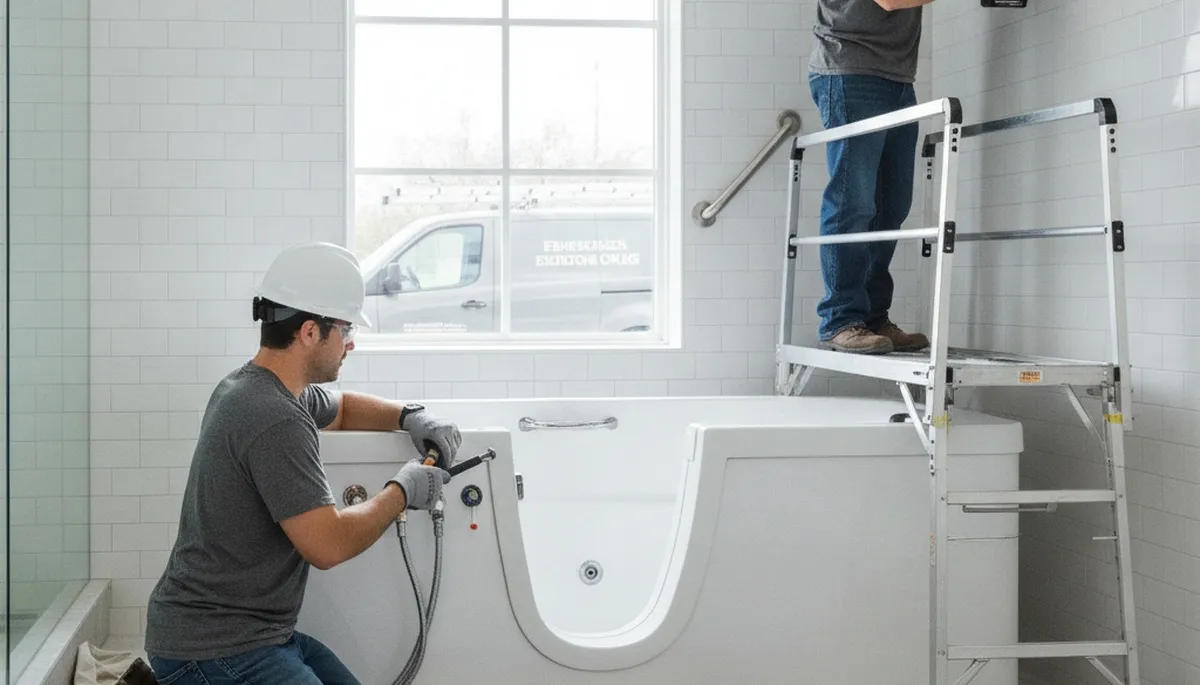 Walk-in tub installation for Lancaster, PA homeowners by On Call Plumbers