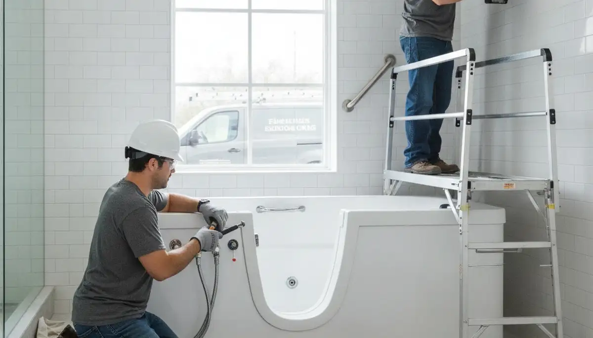 Walk-in tub installation for Lancaster, PA homeowners by On Call Plumbers
